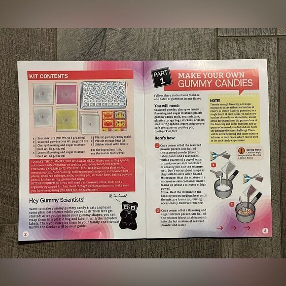 Geek & Co. Gummy Candy Lab Mold, Lemon Flavored Sugar Mix & Instruction Manual. - Picture 3 of 6